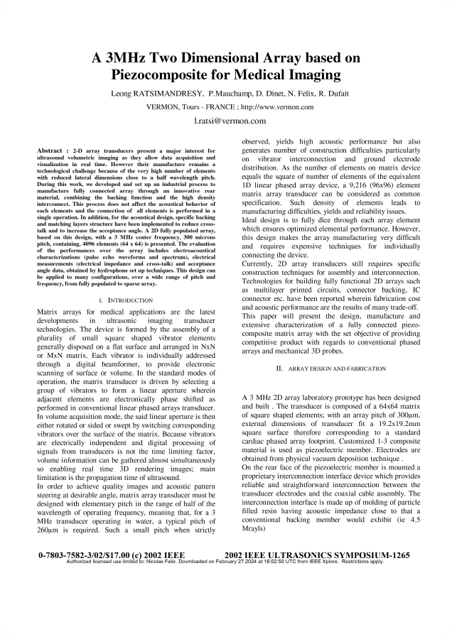 2002 IEEE Ultrasonics Symposium, 2002. Proceedings.